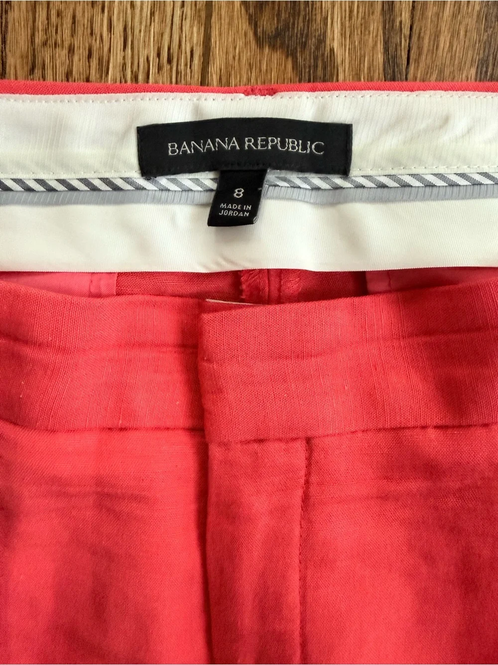 Banana Republic Coral Linen-Blend Pants